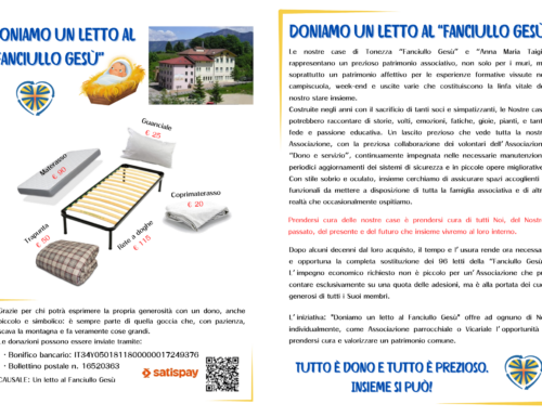 Doniamo un letto al “Fanciullo Gesù”